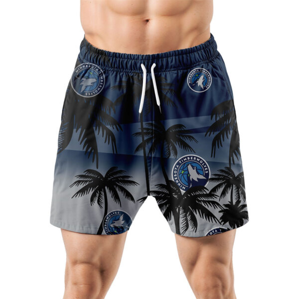 Minnesota Timberwolves Hawaiian Shorts Coconut Tree - Image 5