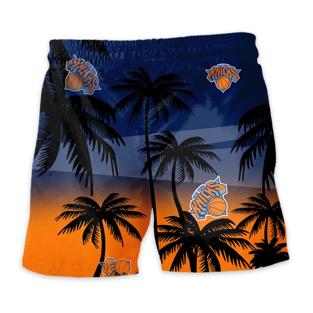 New York Knicks Hawaiian Shorts Coconut Tree - Image 4