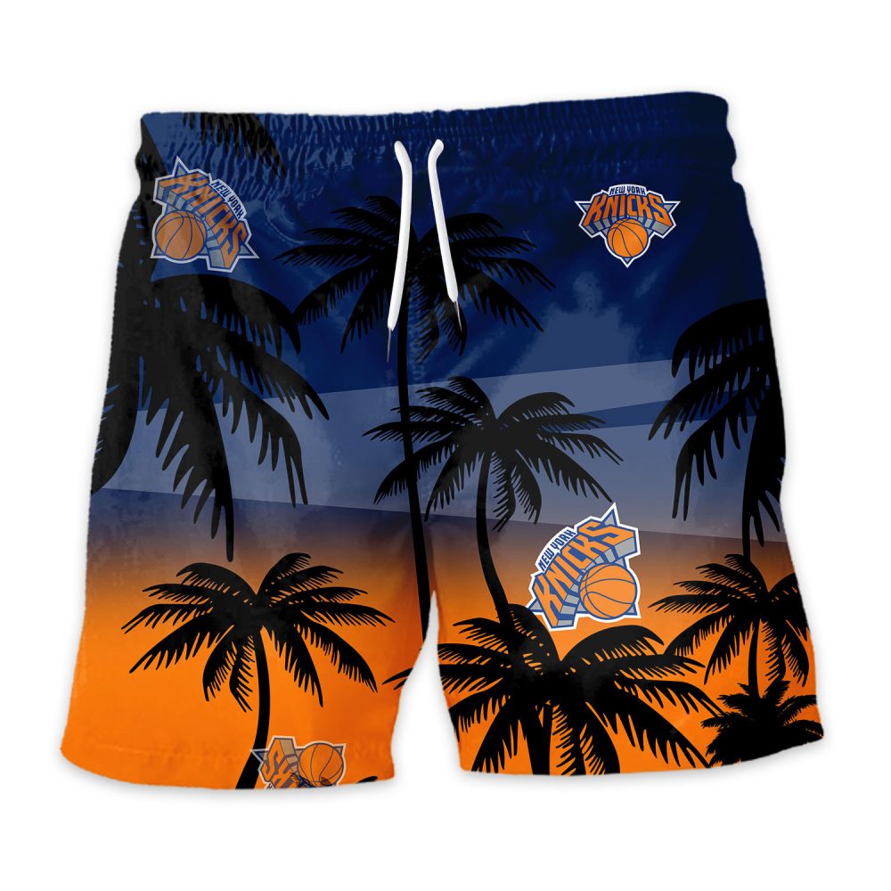New York Knicks Hawaiian Shorts Coconut Tree - Image 3