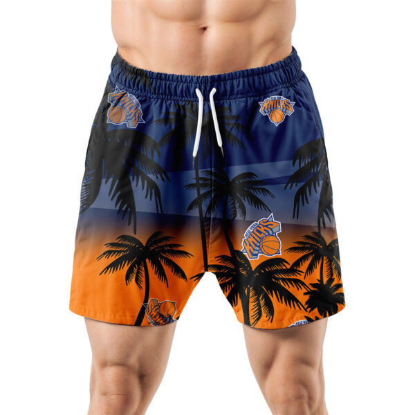 New York Knicks Hawaiian Shorts Coconut Tree - Image 5