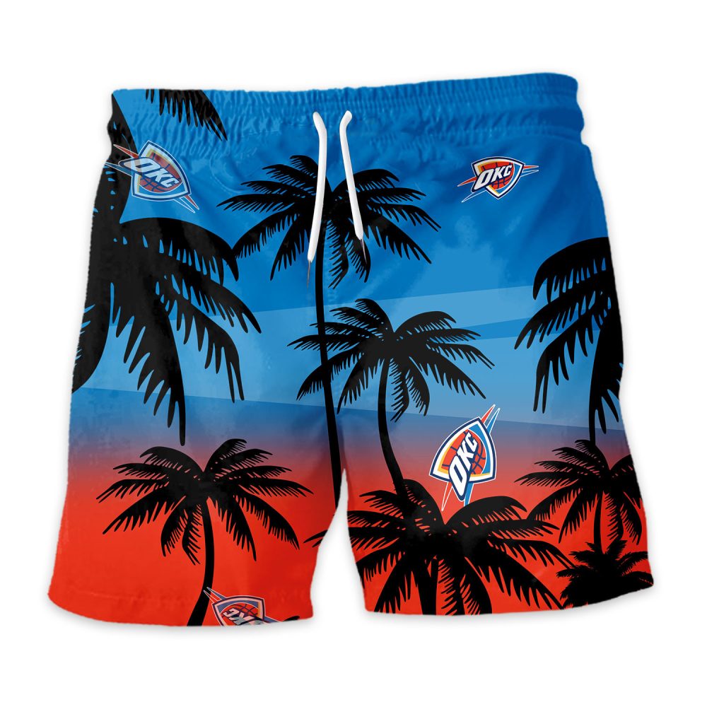 Oklahoma City Thunder Hawaiian Shorts Coconut Tree - Image 3