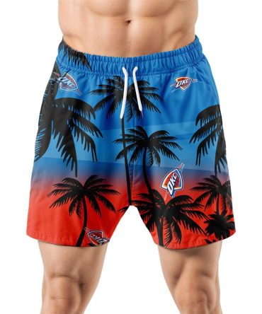 Oklahoma City Thunder Hawaiian Shorts Coconut Tree