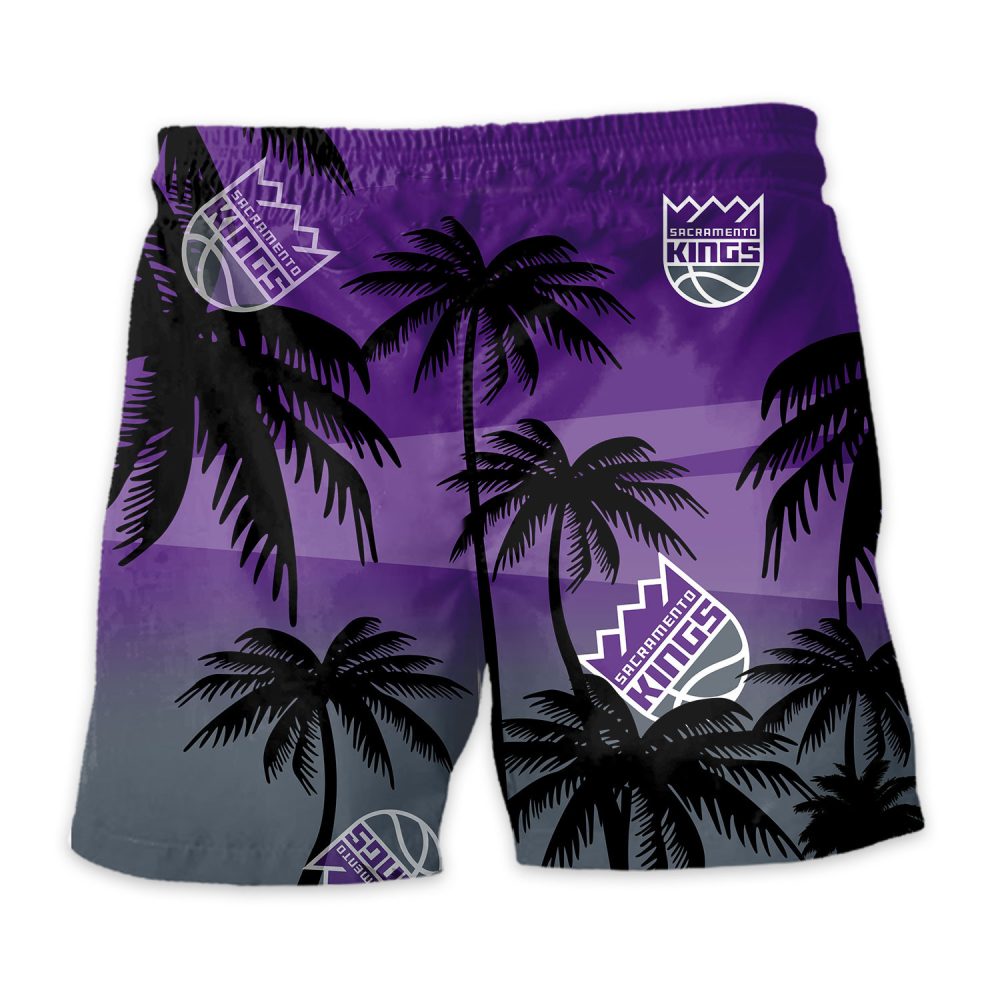 Sacramento Kings Hawaiian Shorts Coconut Tree - Image 4
