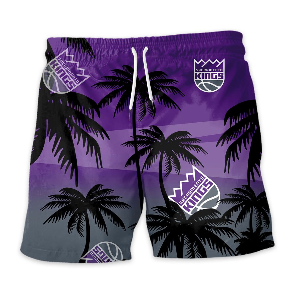 Sacramento Kings Hawaiian Shorts Coconut Tree - Image 3