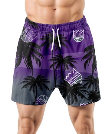 Sacramento Kings Hawaiian Shorts Coconut Tree