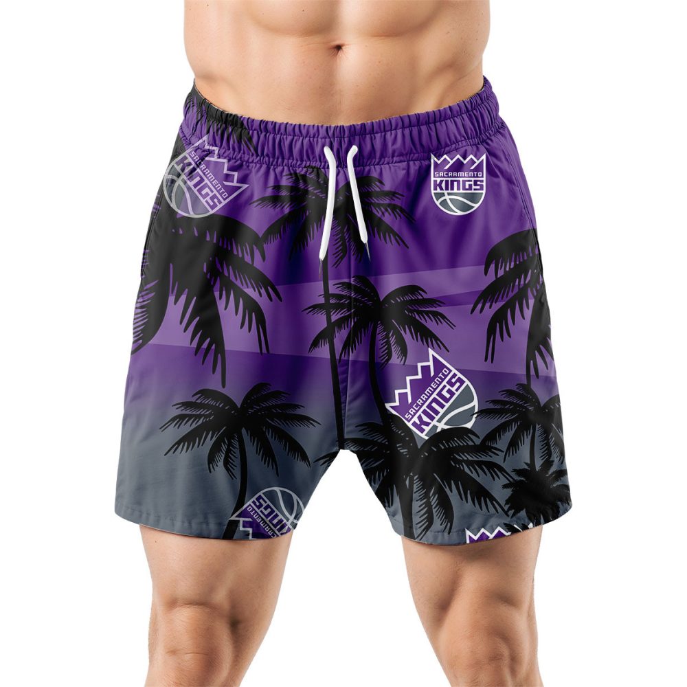 Sacramento Kings Hawaiian Shorts Coconut Tree