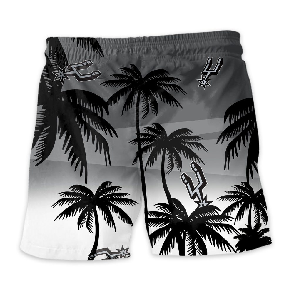 San Antonio Spurs Hawaiian Shorts Coconut Tree - Image 4