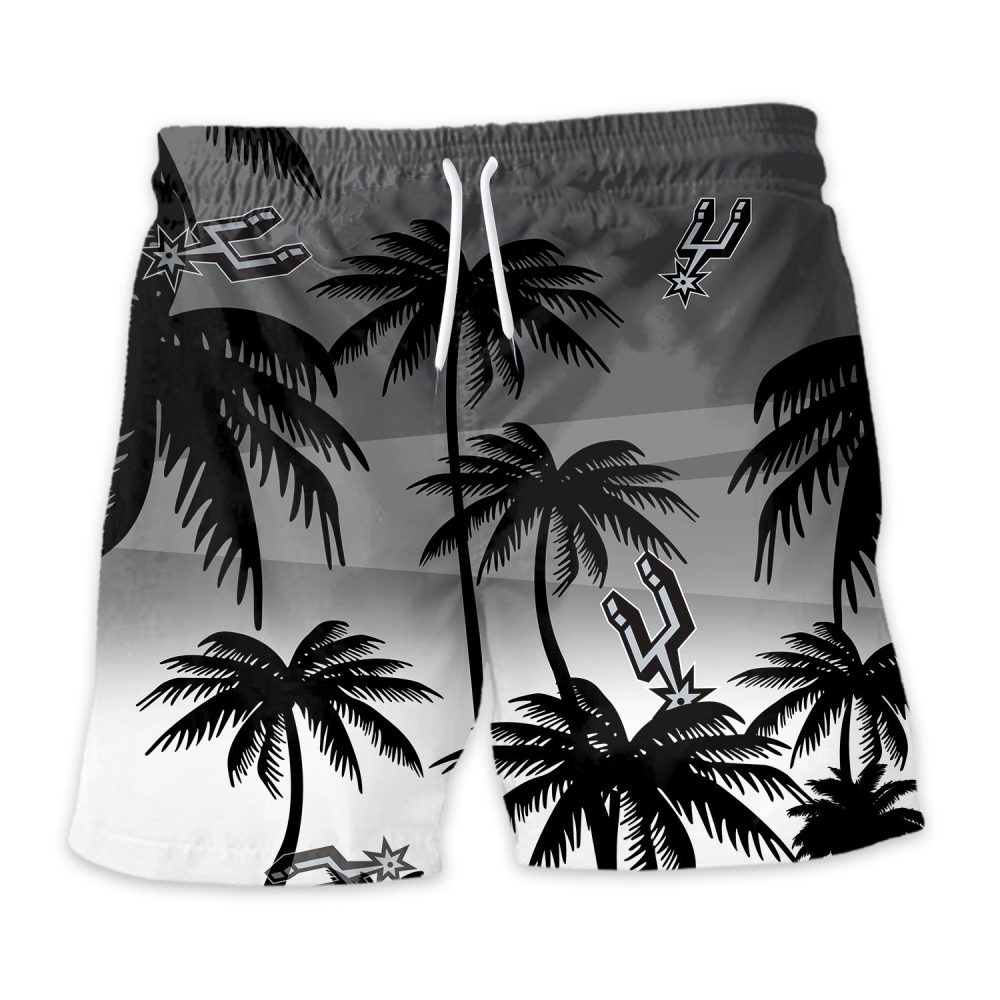 San Antonio Spurs Hawaiian Shorts Coconut Tree - Image 3