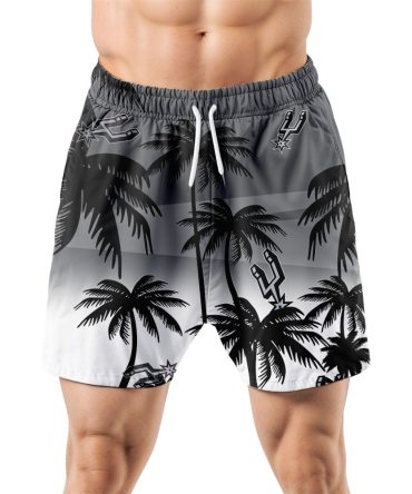 San Antonio Spurs Hawaiian Shorts Coconut Tree