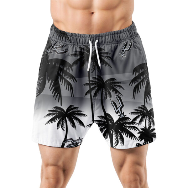 San Antonio Spurs Hawaiian Shorts Coconut Tree - Image 5