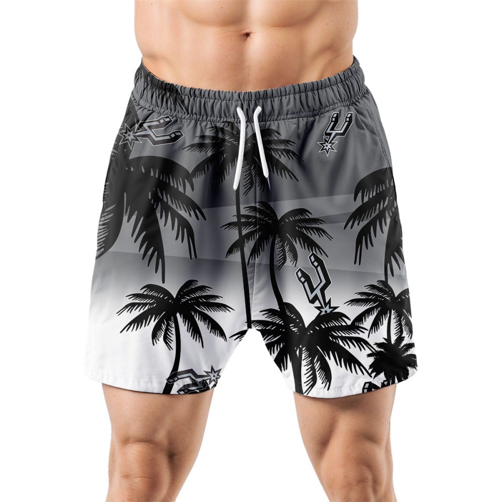 San Antonio Spurs Hawaiian Shorts Coconut Tree