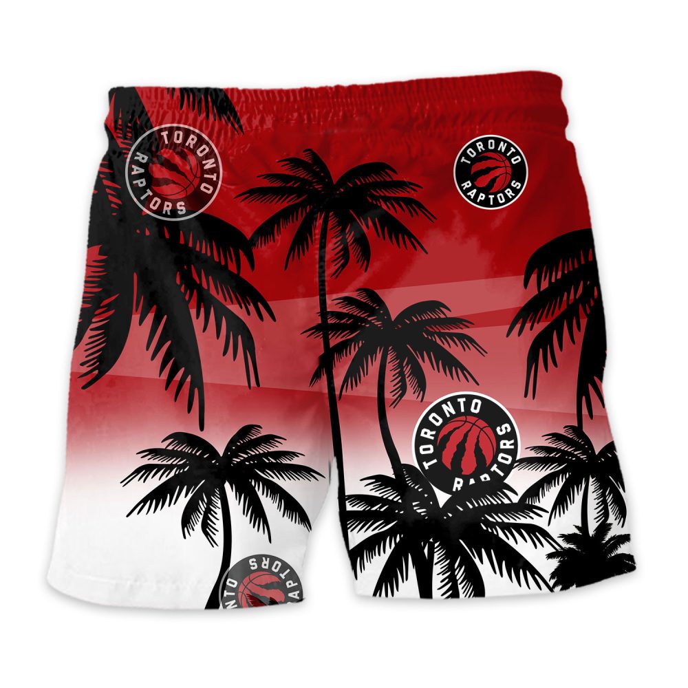 Toronto Raptors Hawaiian Shorts Coconut Tree - Image 4