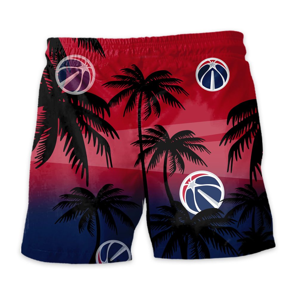 Washington Wizards Hawaiian Shorts Coconut Tree - Image 4