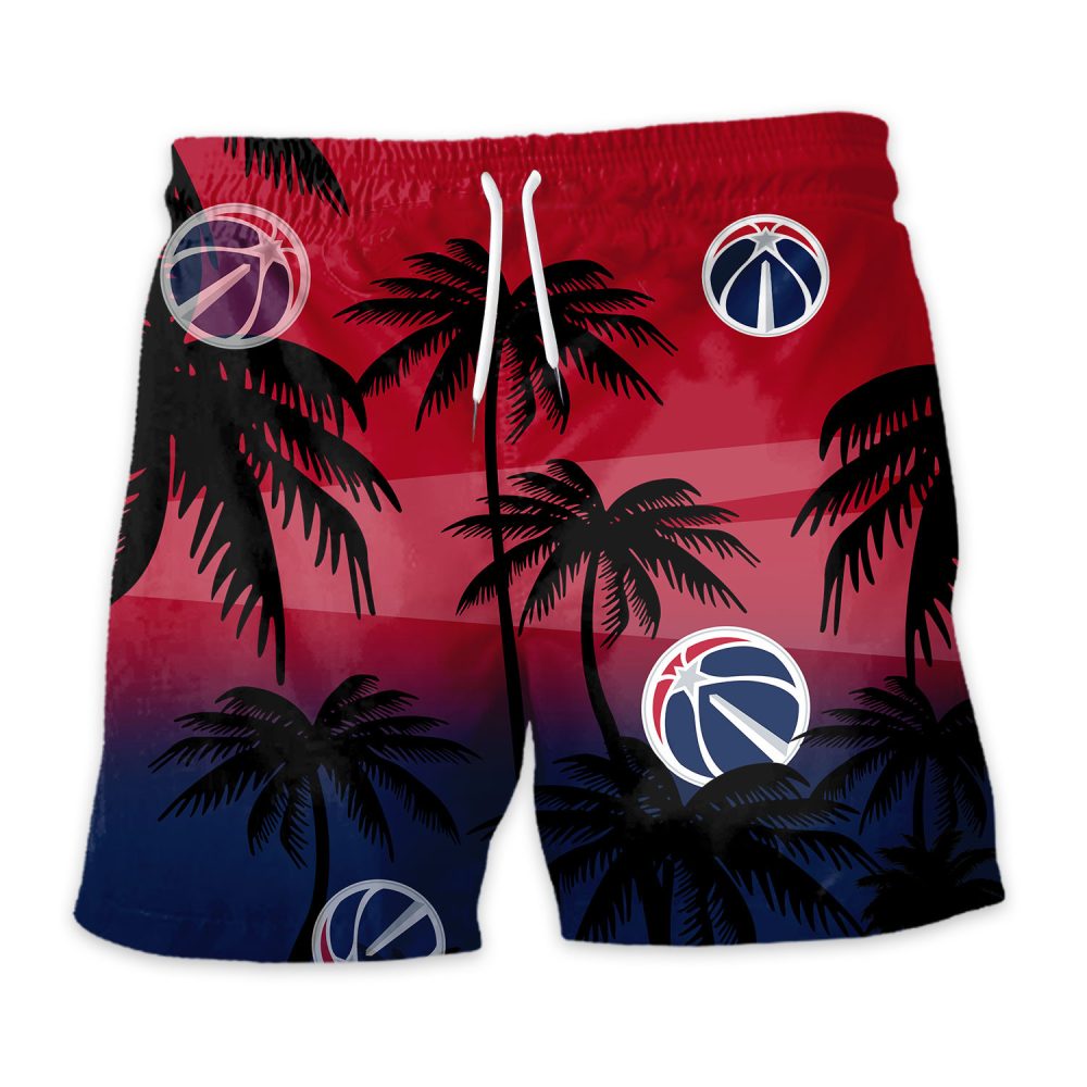 Washington Wizards Hawaiian Shorts Coconut Tree - Image 3
