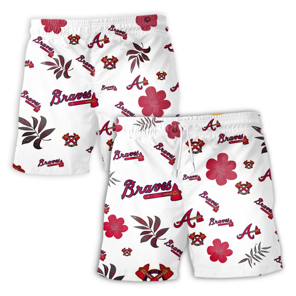 Atlanta Braves Hawaiian Shorts Tropical Beach - Image 2