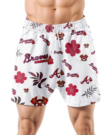 Atlanta Braves Hawaiian Shorts Tropical Beach