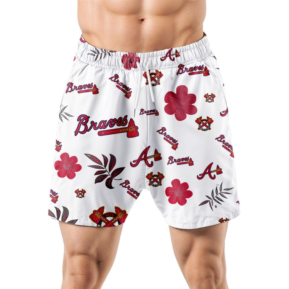 Atlanta Braves Hawaiian Shorts Tropical Beach
