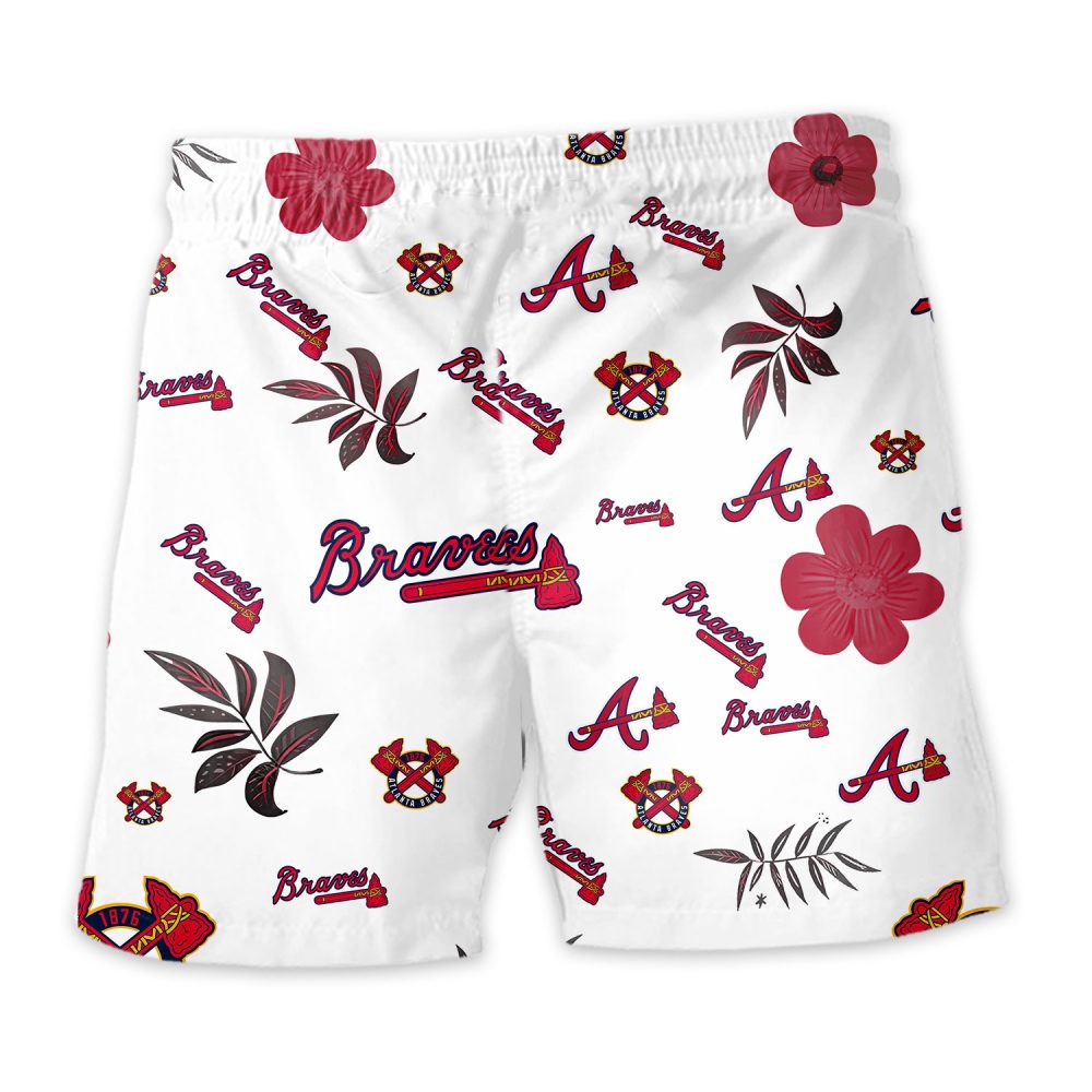 Atlanta Braves Hawaiian Shorts Tropical Beach - Image 4