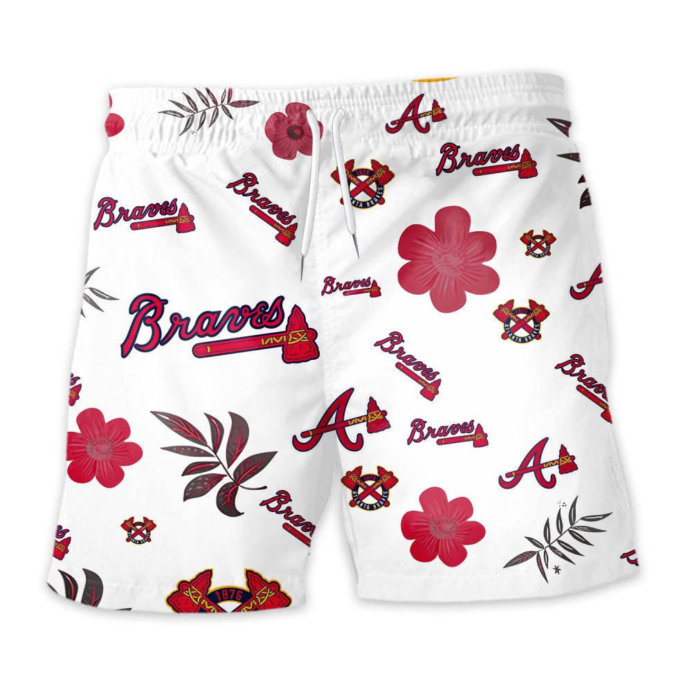 Atlanta Braves Hawaiian Shorts Tropical Beach - Image 3