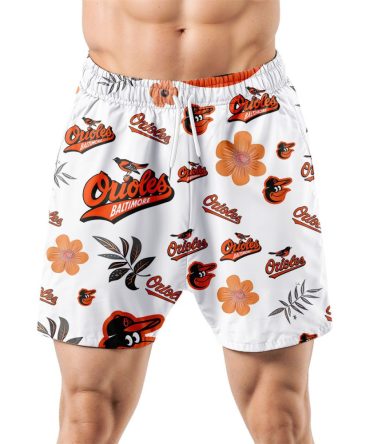 Baltimore Orioles Hawaiian Shorts Tropical Beach