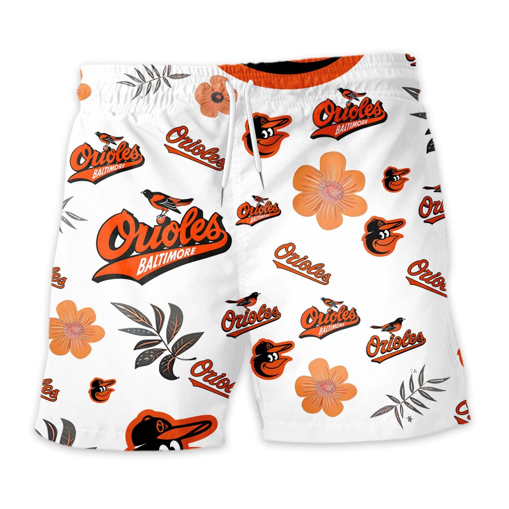 Baltimore Orioles Hawaiian Shorts Tropical Beach - Image 3