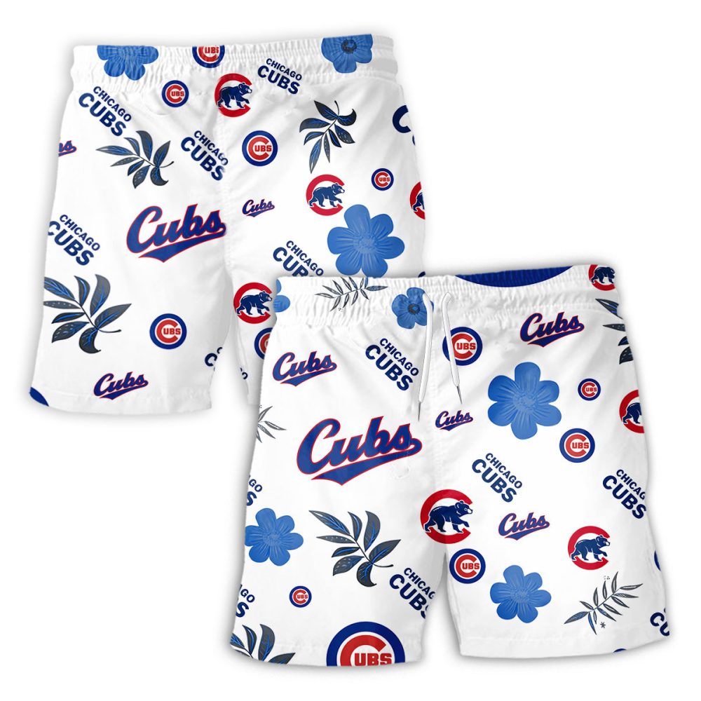 Chicago Cubs Hawaiian Shorts Tropical Beach - Image 2