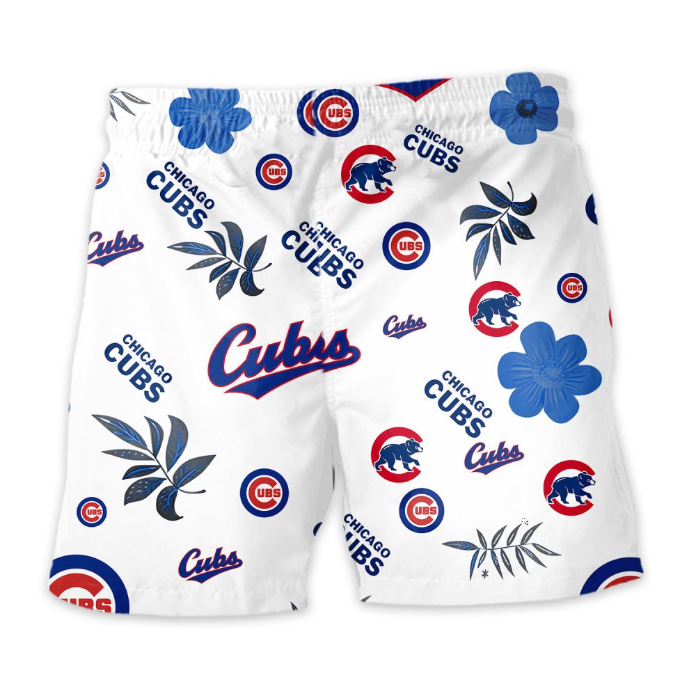Chicago Cubs Hawaiian Shorts Tropical Beach - Image 4