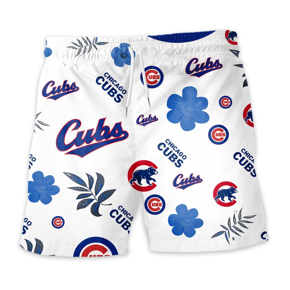 Chicago Cubs Hawaiian Shorts Tropical Beach - Image 3