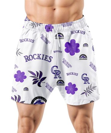 Colorado Rockies Hawaiian Shorts Tropical Beach