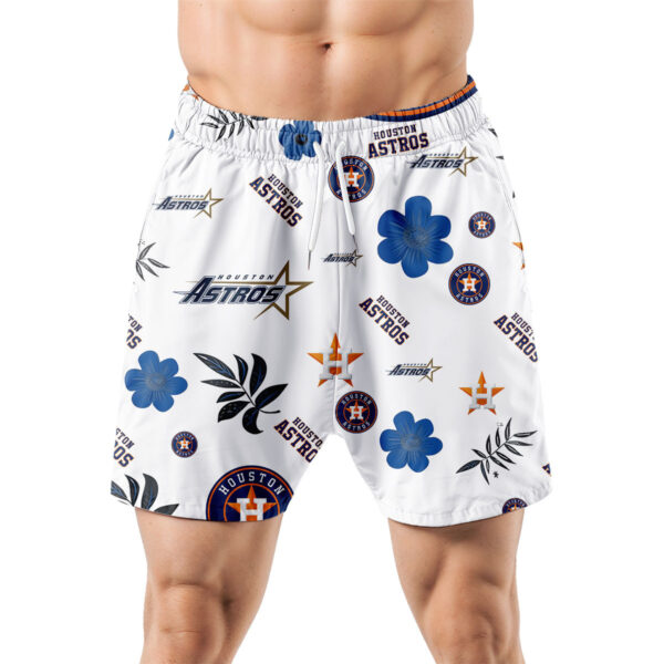 Houston Astros Hawaiian Shorts Tropical Beach - Image 5