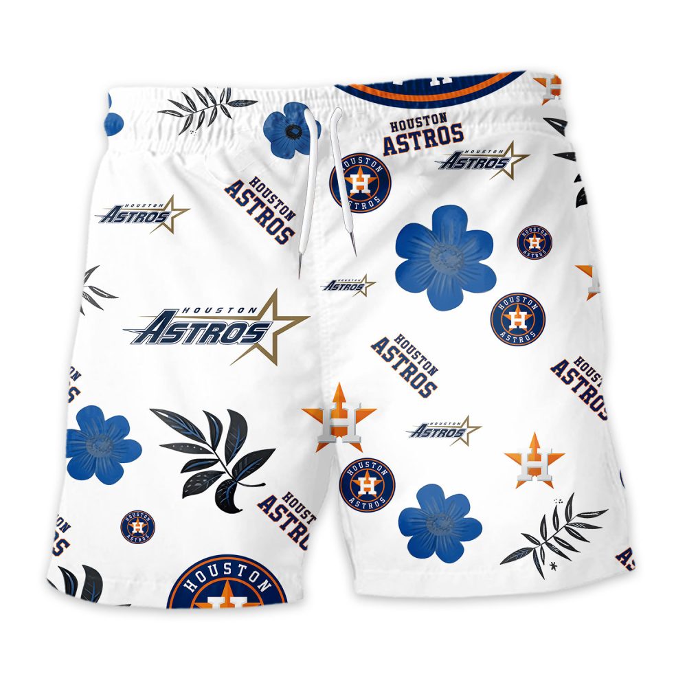 Houston Astros Hawaiian Shorts Tropical Beach - Image 3