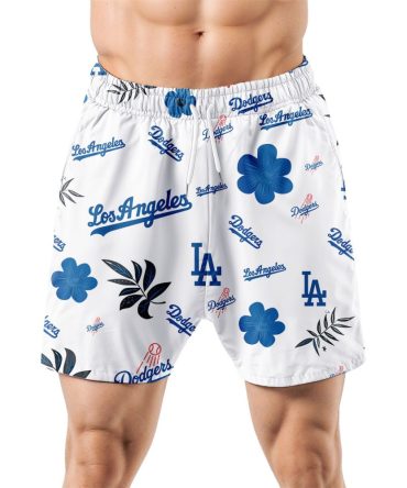 Los Angeles Dodgers Hawaiian Shorts Tropical Beach