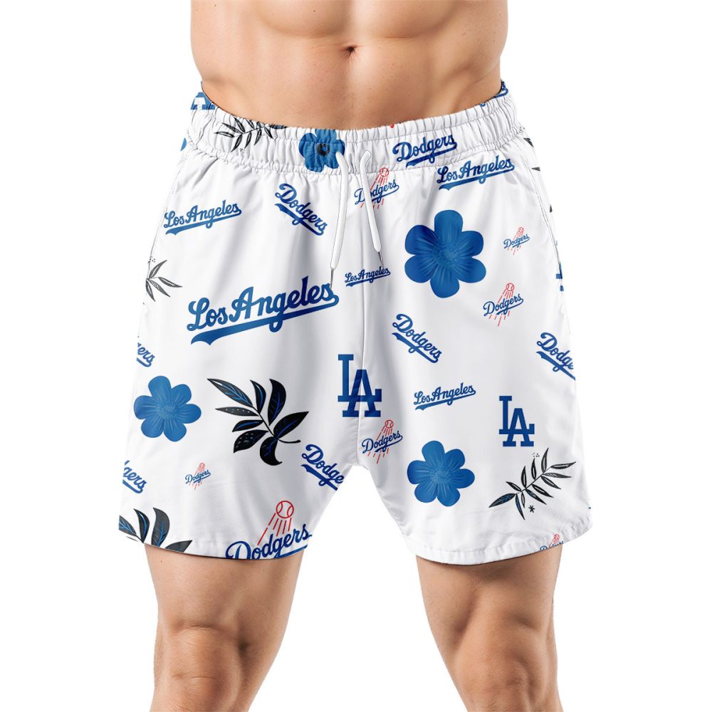Los Angeles Dodgers Hawaiian Shorts Tropical Beach