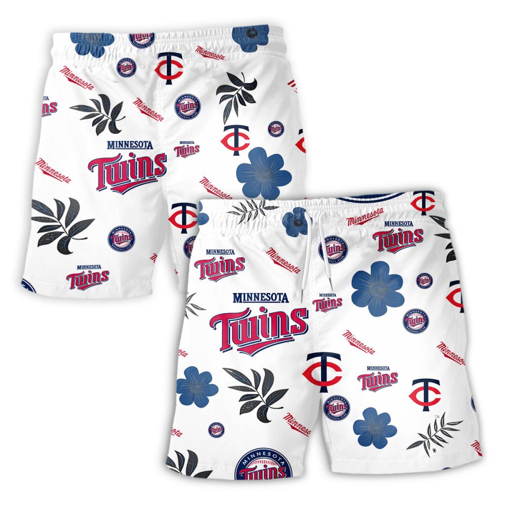 Minnesota Twins Hawaiian Shorts Tropical Beach - Image 2