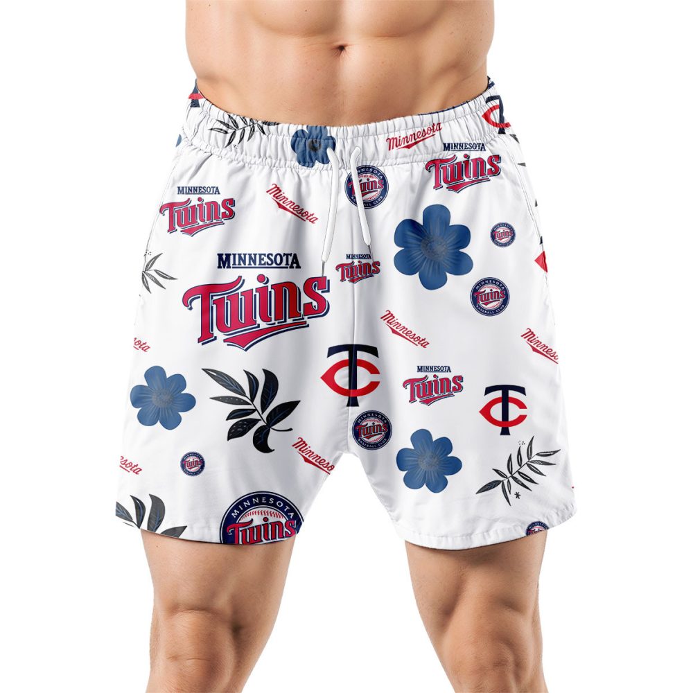 Minnesota Twins Hawaiian Shorts Tropical Beach