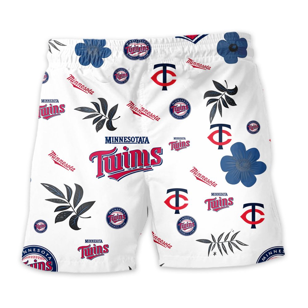 Minnesota Twins Hawaiian Shorts Tropical Beach - Image 4