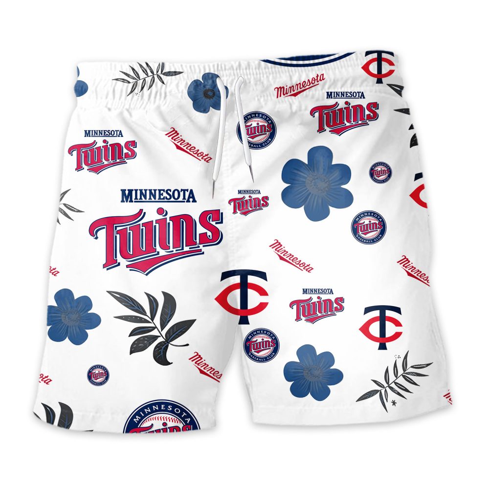 Minnesota Twins Hawaiian Shorts Tropical Beach - Image 3