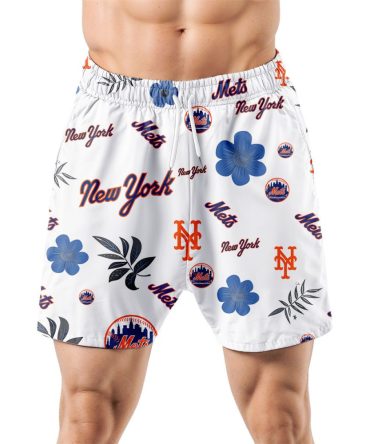 New York Mets Hawaiian Shorts Tropical Beach