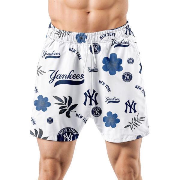 New York Yankees Hawaiian Shorts Tropical Beach - Image 5