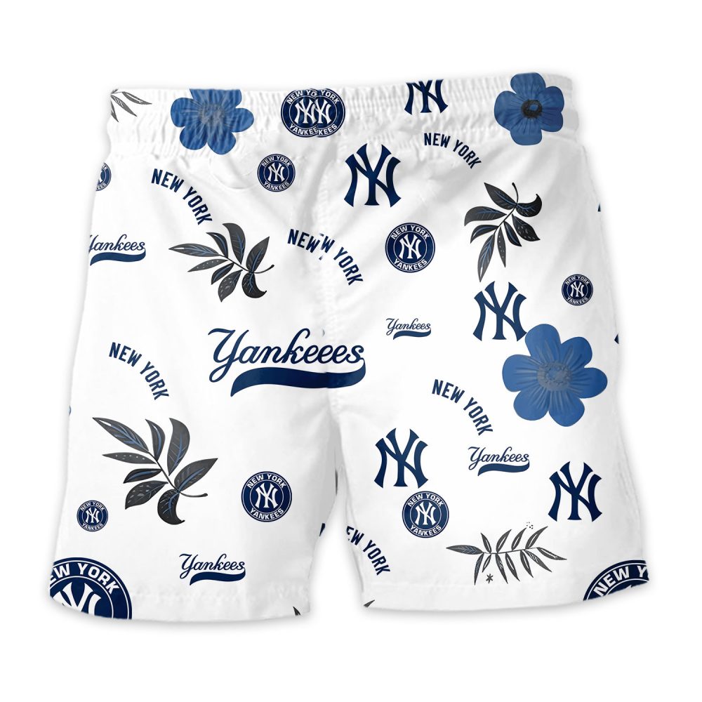 New York Yankees Hawaiian Shorts Tropical Beach - Image 4