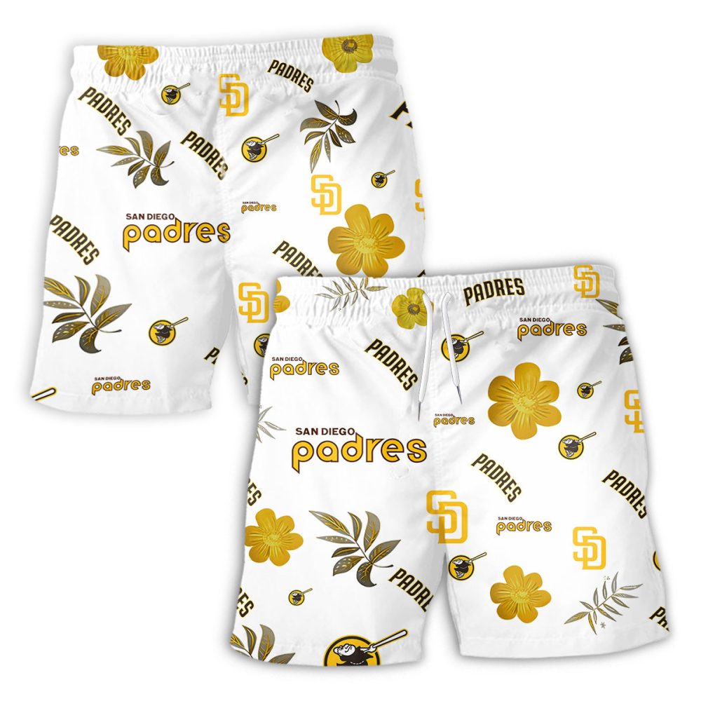 San Diego Padres Hawaiian Shorts Tropical Beach - Image 2
