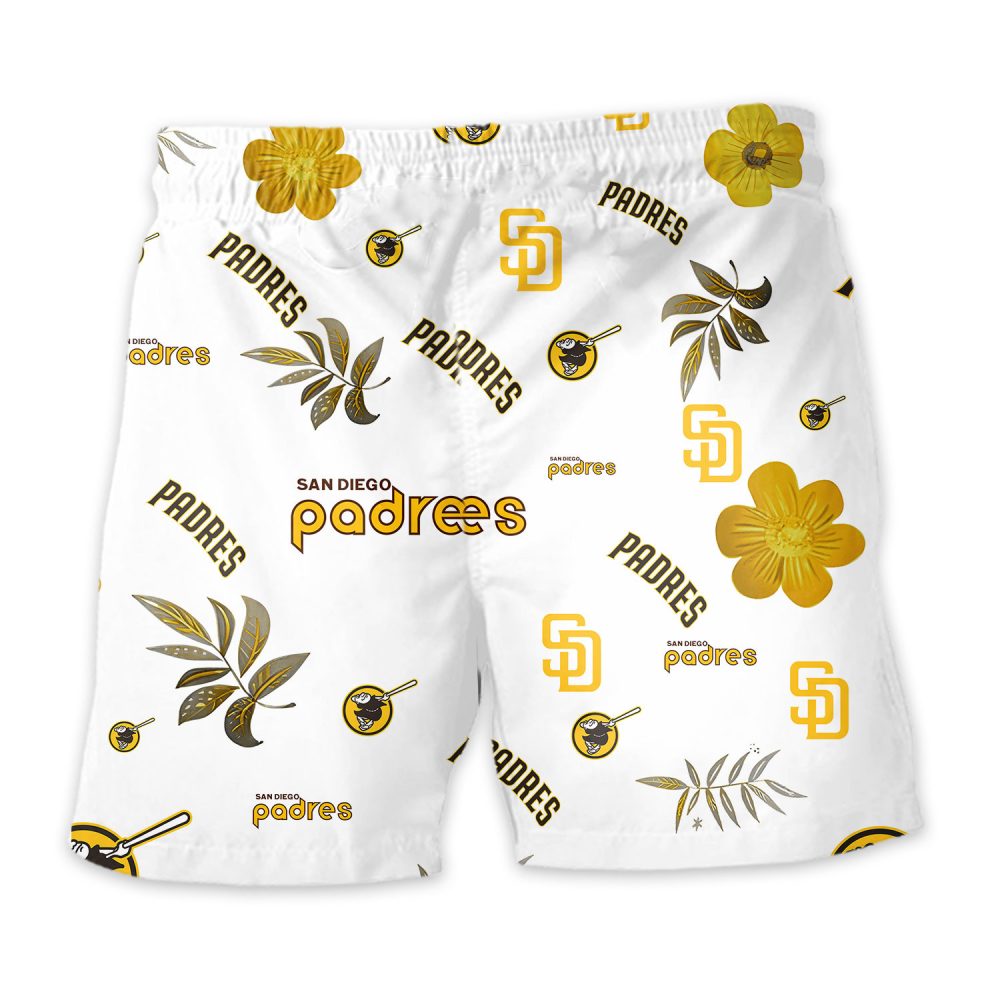 San Diego Padres Hawaiian Shorts Tropical Beach - Image 4