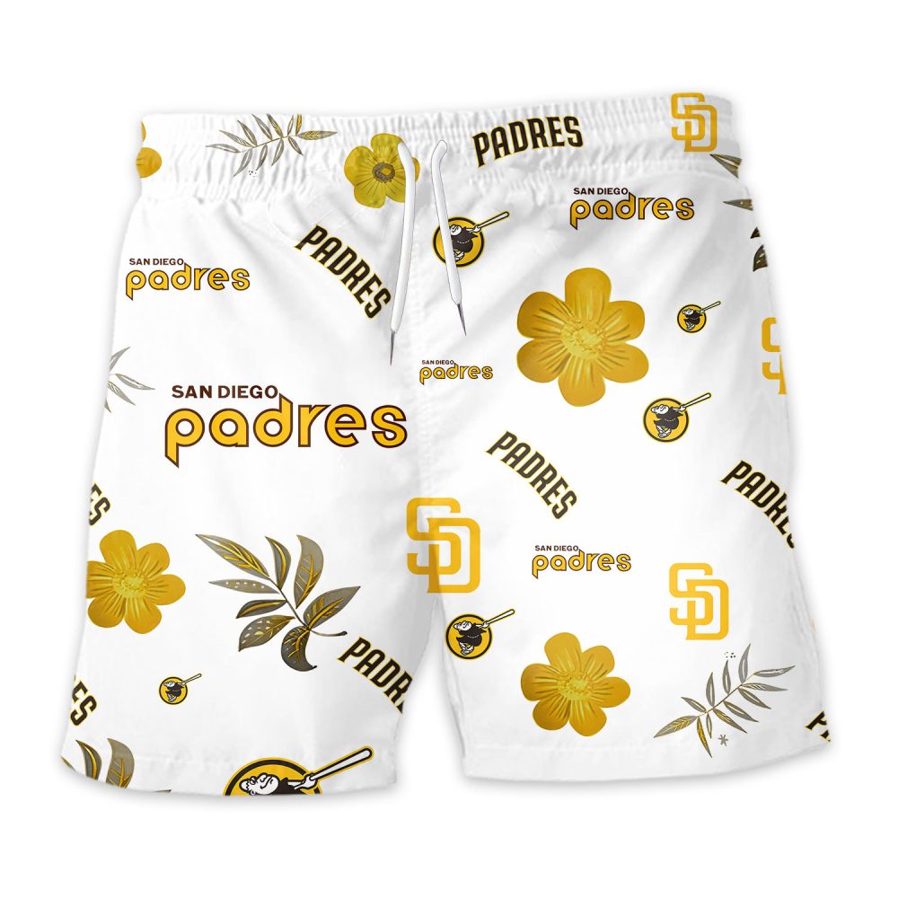 San Diego Padres Hawaiian Shorts Tropical Beach - Image 3
