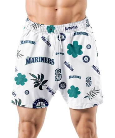 Seattle Mariners Hawaiian Shorts Tropical Beach