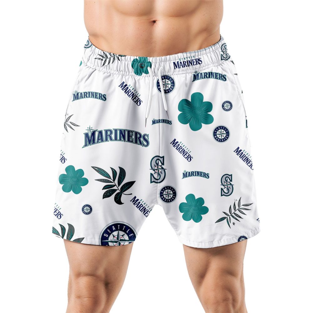 Seattle Mariners Hawaiian Shorts Tropical Beach