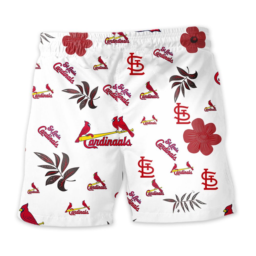 St. Louis Cardinals Hawaiian Shorts Tropical Beach - Image 4