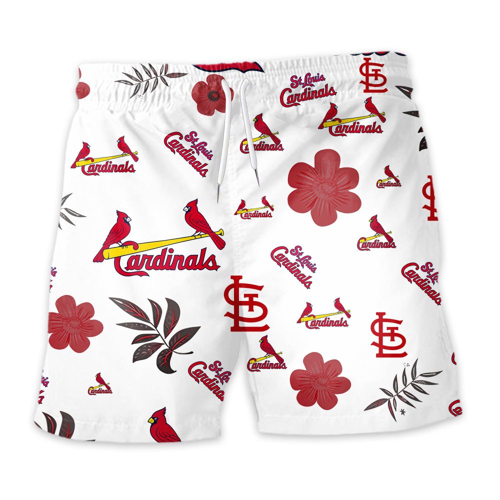 St. Louis Cardinals Hawaiian Shorts Tropical Beach - Image 3