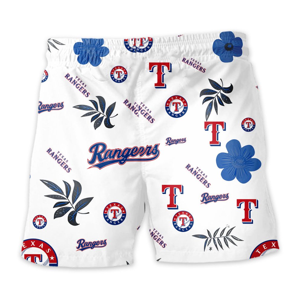 Texas Rangers Hawaiian Shorts Tropical Beach - Image 4