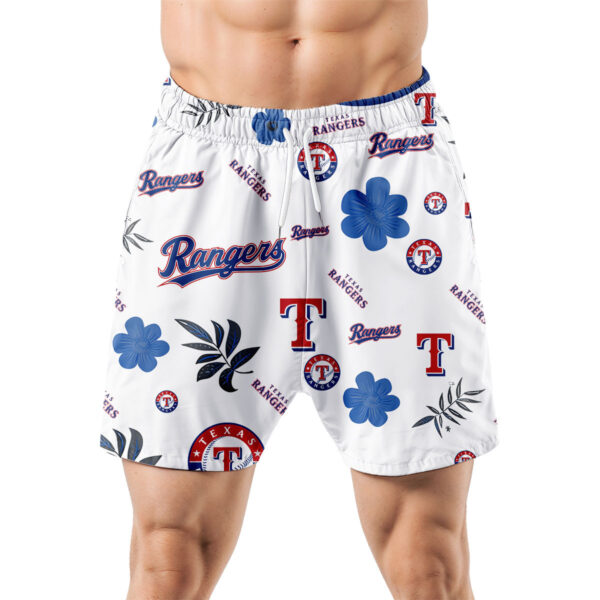 Texas Rangers Hawaiian Shorts Tropical Beach - Image 5