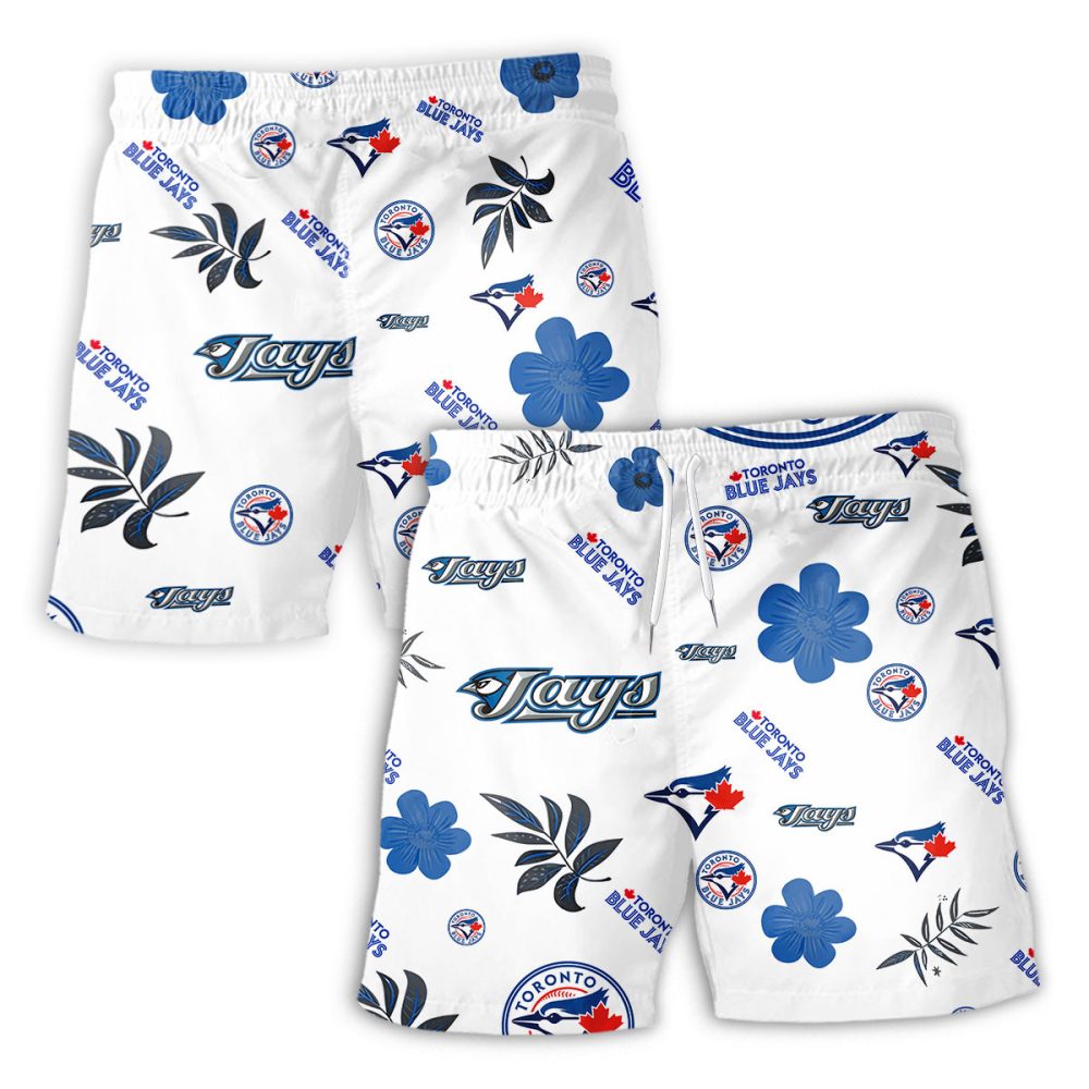 Toronto Blue Jays Hawaiian Shorts Tropical Beach - Image 2